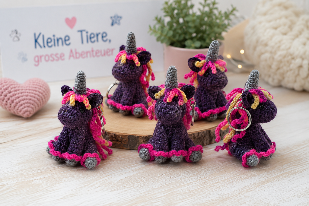 Einhorn-Schlüsselanhänger – 10 cm 🦄✨